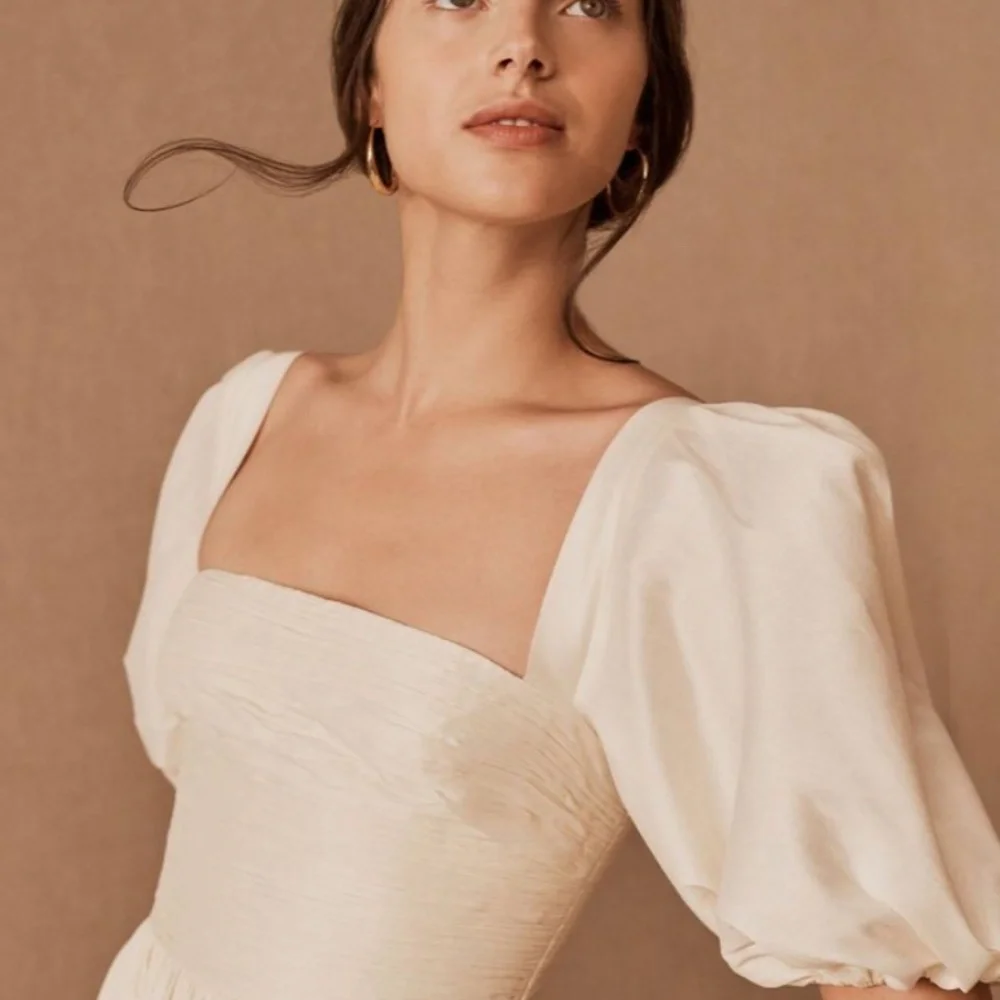 BHLDN Sachin & Babi Emile Ruched Gown Wedding Cream Bone Dress 8 - Picture 8 of 8
